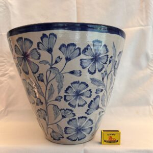 Tin White and Cobalt Vessel